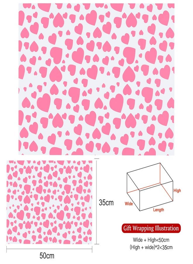 PLULON 60 Sheets Valentine Day Tissue Paper for Gift Bags, Heart Tissue Paper Bulk Wrapping Paper for Valentine's Day, Wedding, DIY Crafts Gift Decor, Wrapping Accessory, Gift Wrapping Tissue Paper - Image 2